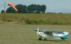 RC model and windsock