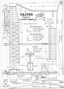 Taltos vintage model aircraft plan free flight
